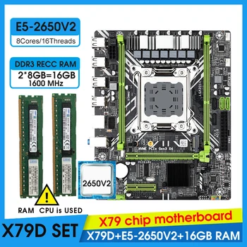 JINGSHA X79 Doska Set s Xeon E5-2650 V2 CPU LGA2011 kombá 2*8GB = 16GB 1600Mhz Pamäť DDR3 RAM AUTA