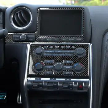 Uhlíkových Vlákien Interiér Kryt CD panel Volant, Kryt Radenie Výbava Auta Auto Príslušenstvo vhodné Pre Nissan GTR R35 2008-2016