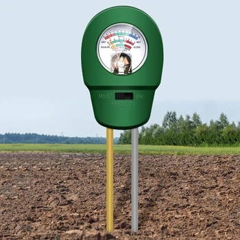 3 v 1 Rastlín Pôdne PH Tester Prenosný Analyzátor Vlhkosti Pôdy Záhradníctvo Nástroj Kyslosť Vlhkosť PH Monitor Detektor